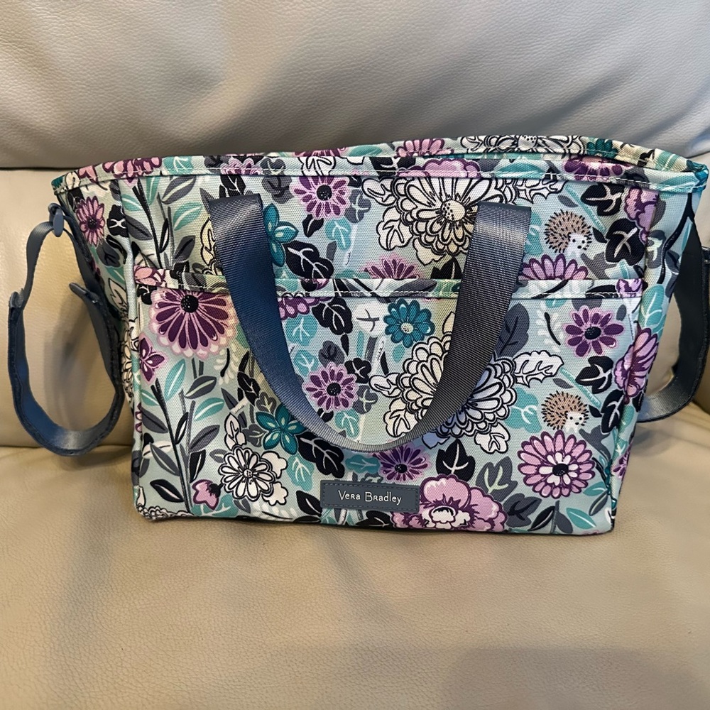 Vera Bradley Blue and Purple Floral Tote